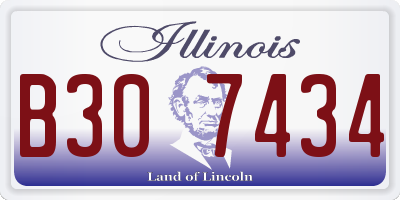 IL license plate B307434