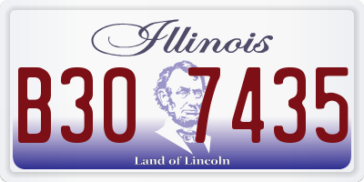 IL license plate B307435