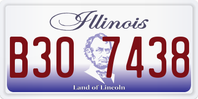 IL license plate B307438