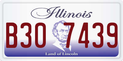 IL license plate B307439