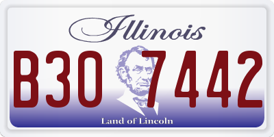 IL license plate B307442