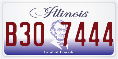 IL license plate B307444