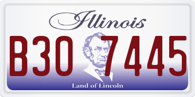 IL license plate B307445