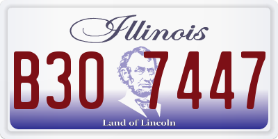 IL license plate B307447