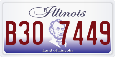 IL license plate B307449