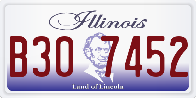 IL license plate B307452