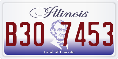 IL license plate B307453