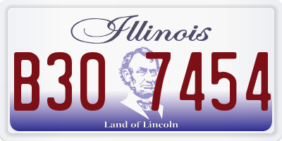 IL license plate B307454