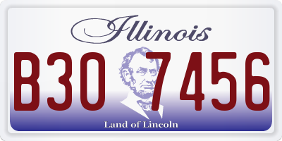 IL license plate B307456