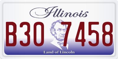 IL license plate B307458