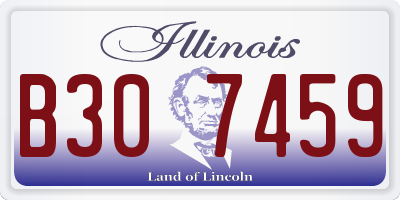 IL license plate B307459