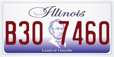 IL license plate B307460