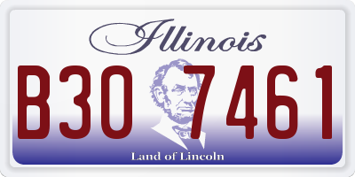 IL license plate B307461