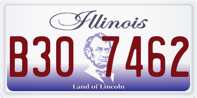 IL license plate B307462