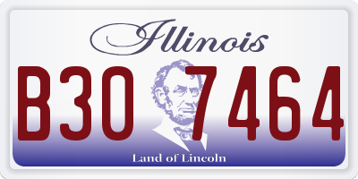 IL license plate B307464