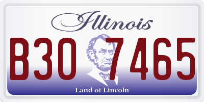 IL license plate B307465