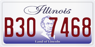 IL license plate B307468