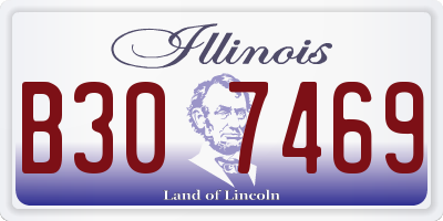 IL license plate B307469