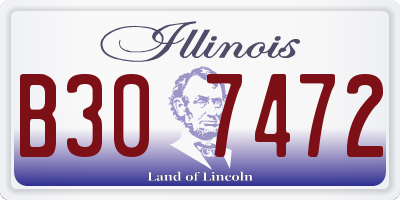 IL license plate B307472