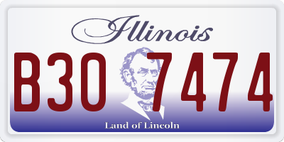 IL license plate B307474