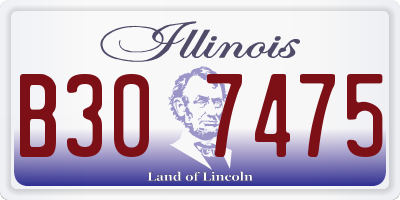 IL license plate B307475