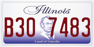 IL license plate B307483