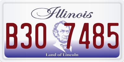 IL license plate B307485