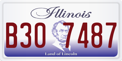 IL license plate B307487