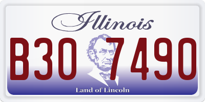 IL license plate B307490