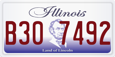 IL license plate B307492