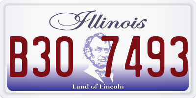 IL license plate B307493