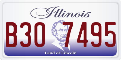 IL license plate B307495