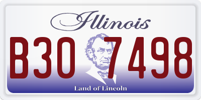 IL license plate B307498
