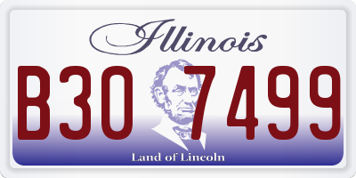 IL license plate B307499
