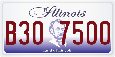 IL license plate B307500