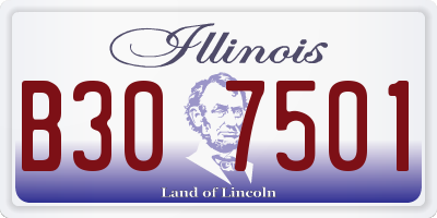IL license plate B307501