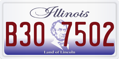 IL license plate B307502