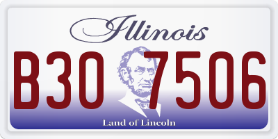 IL license plate B307506
