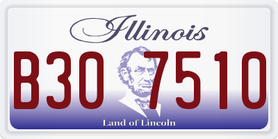 IL license plate B307510