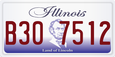 IL license plate B307512