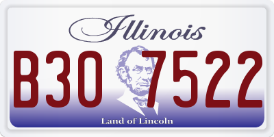 IL license plate B307522