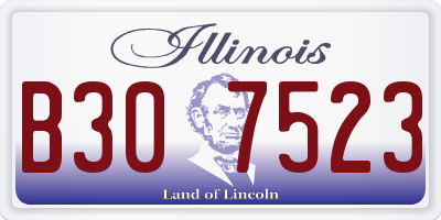 IL license plate B307523