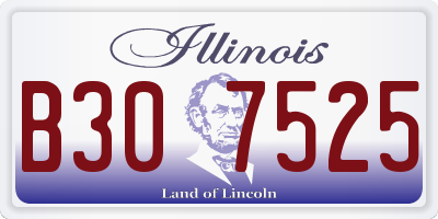 IL license plate B307525