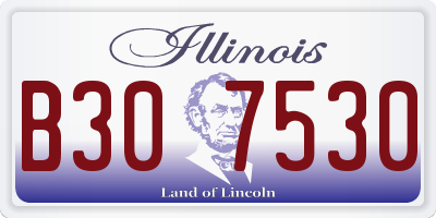 IL license plate B307530