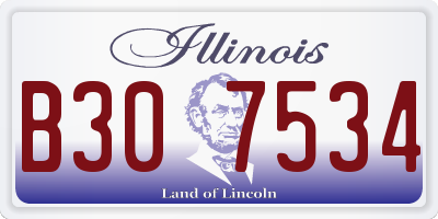 IL license plate B307534