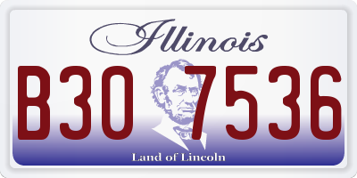 IL license plate B307536