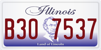 IL license plate B307537