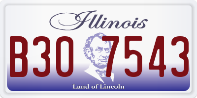 IL license plate B307543