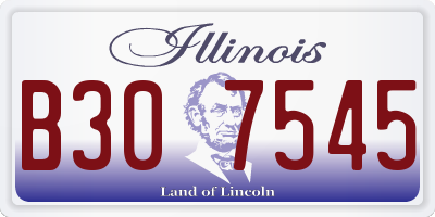 IL license plate B307545