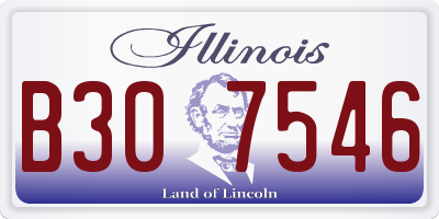 IL license plate B307546